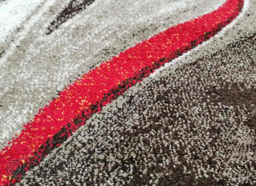 Covor MAGNOLIA 097 d.beige/red oval