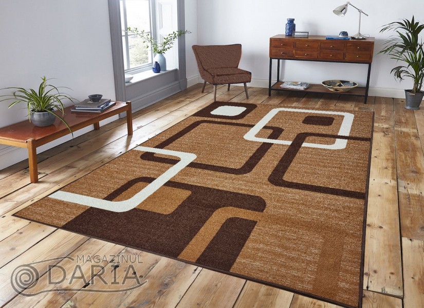 Covor tip mochetă ERIKA 8024 camel