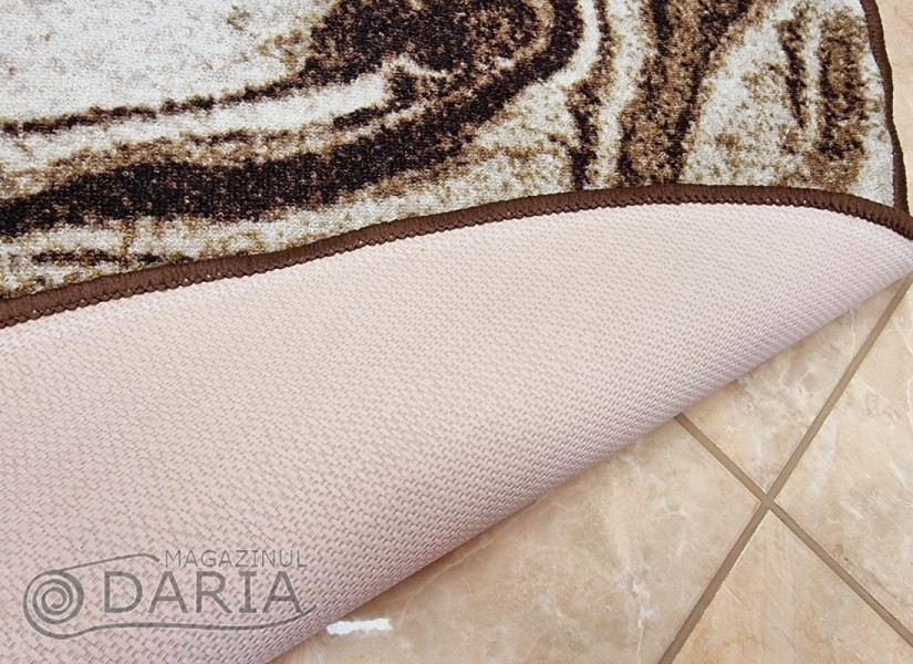 Covor tip mochetă ERIKA 8033 brown oval
