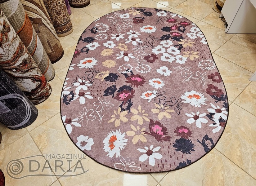 Covor tip mochetă REGAL 7003 beige oval