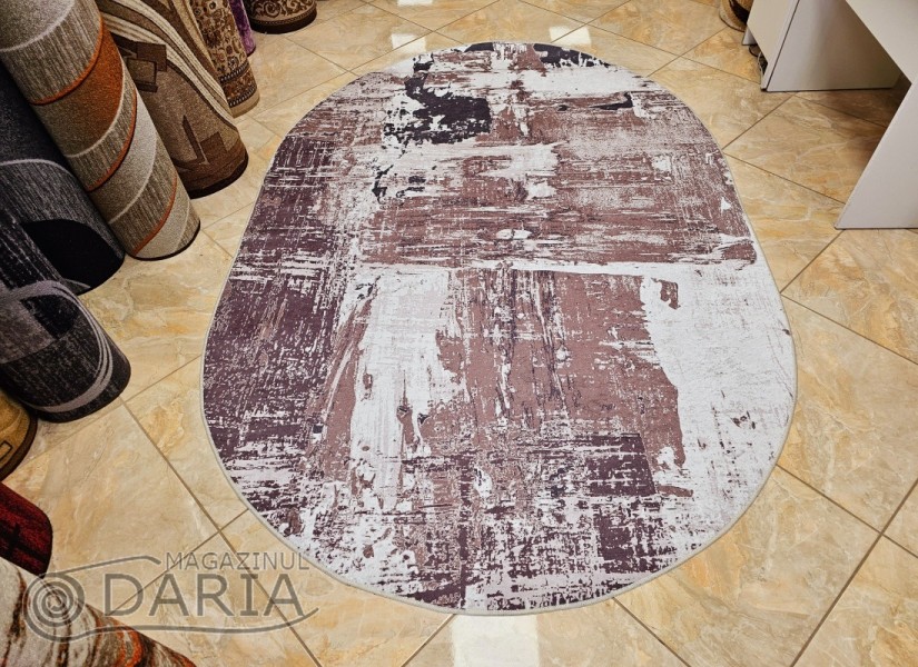 Covor tip mochetă REGAL 7011 beige oval