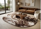 Covor tip mochetă ERIKA 8033 brown oval