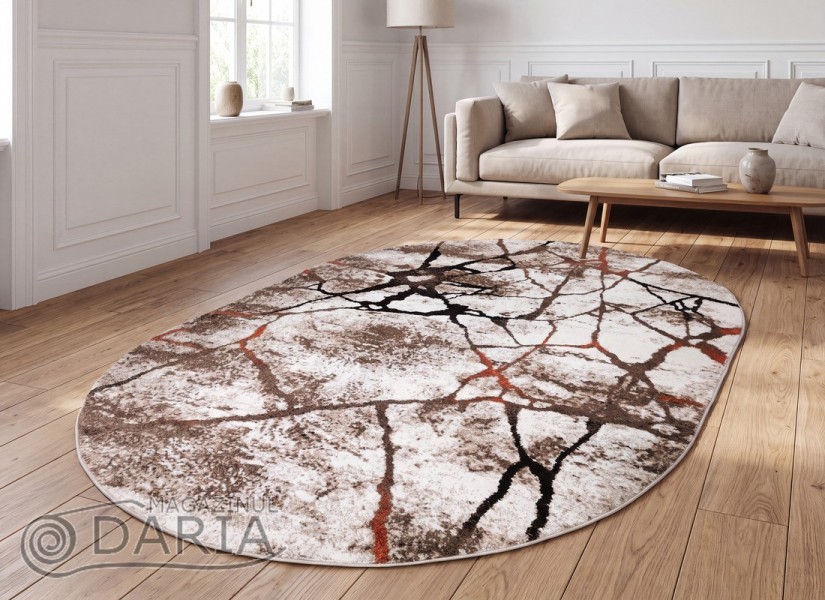 Covor MAGNOLIA 563 cream/orange oval