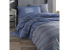 Lenjerie de pat ranforce Campus blue