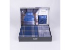 Lenjerie de pat ranforce Campus blue