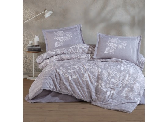 Lenjerie de pat ranforce Nera lilac