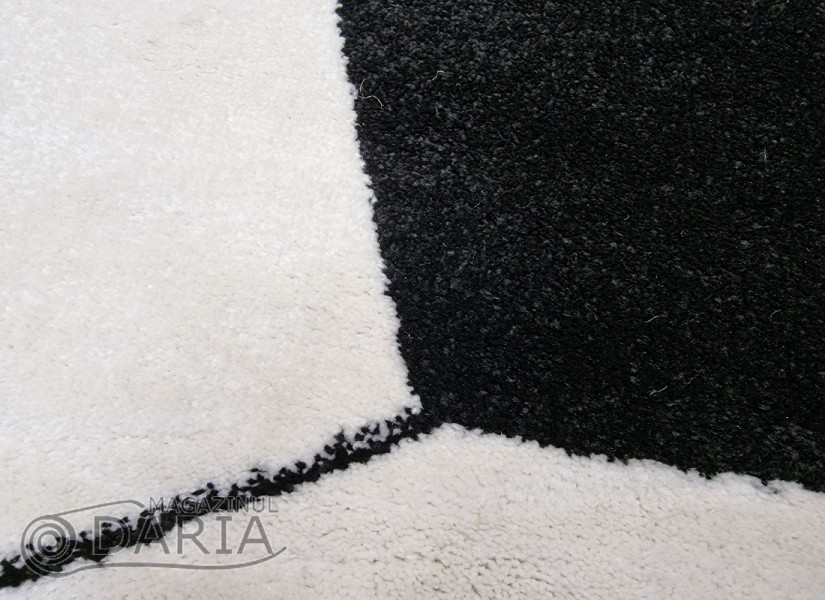 Covor MAGNOLIA 141 white/black ROTUND