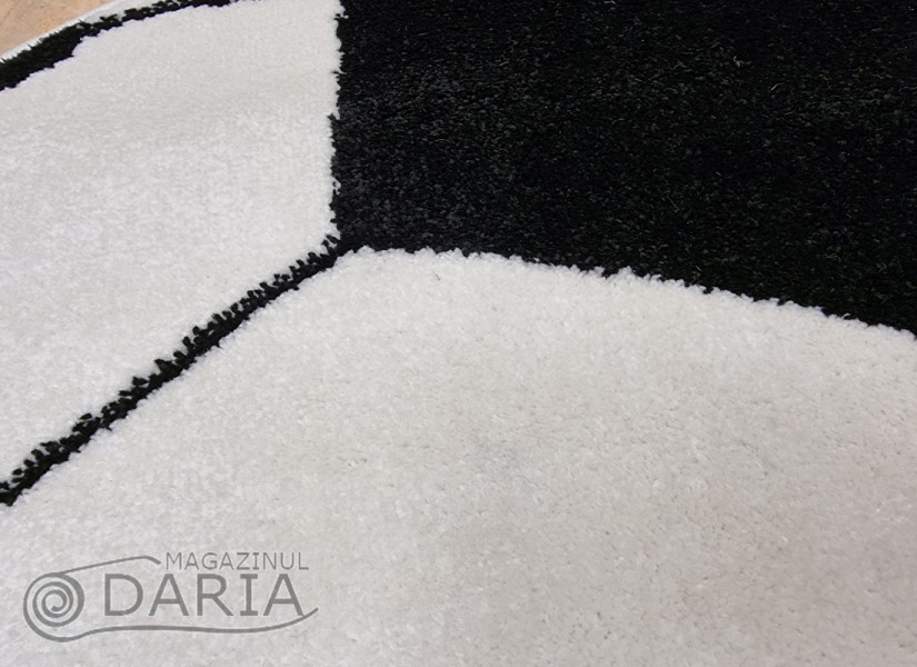 Covor MAGNOLIA 141 white/black ROTUND