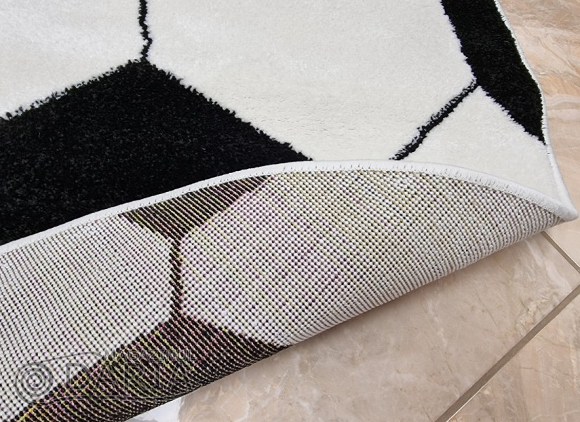Covor MAGNOLIA 141 white/black ROTUND