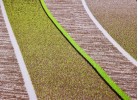 Covor tip mochetă ERIKA 8012 beige/green oval