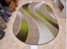 Covor tip mochetă ERIKA 8012 beige/green oval