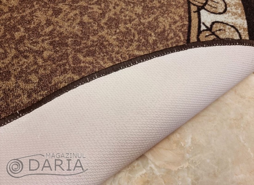 Covor tip mochetă ERIKA 8014 beige oval