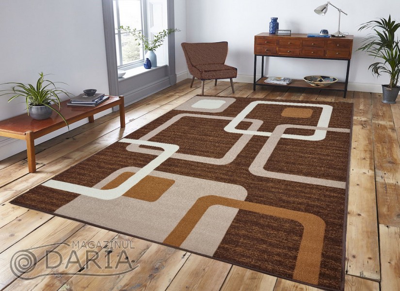 Covor tip mochetă ERIKA 8024 brown