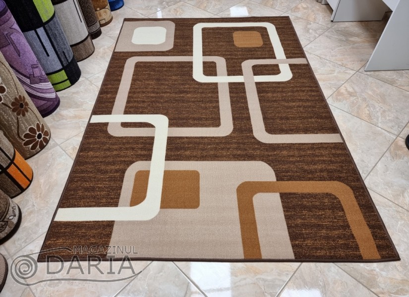Covor tip mochetă ERIKA 8024 brown