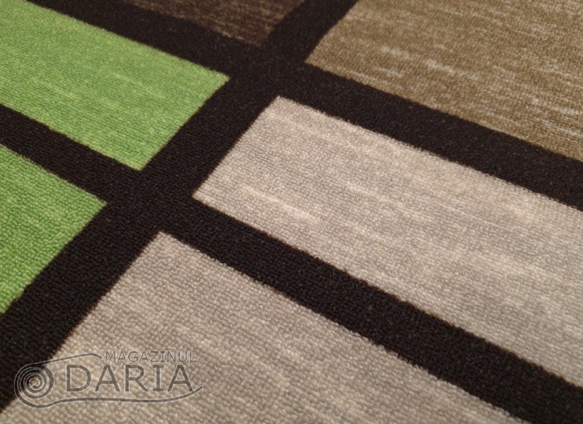Covor tip mochetă ERIKA 8010 beige/green