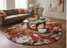 Covor tip mochetă ERIKA 8033 beige/orange oval