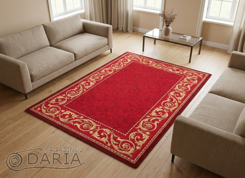 Covor tip mochetă ERIKA 8044 red