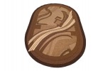 Covor tip mochetă ERIKA 8079 brown oval