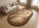 Covor tip mochetă ERIKA 8079 brown oval