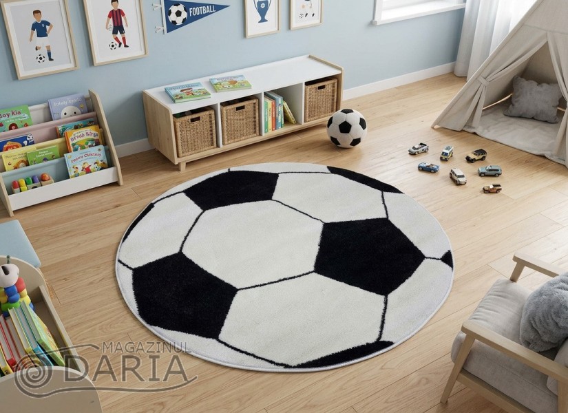 Covor MAGNOLIA 141 white/black ROTUND