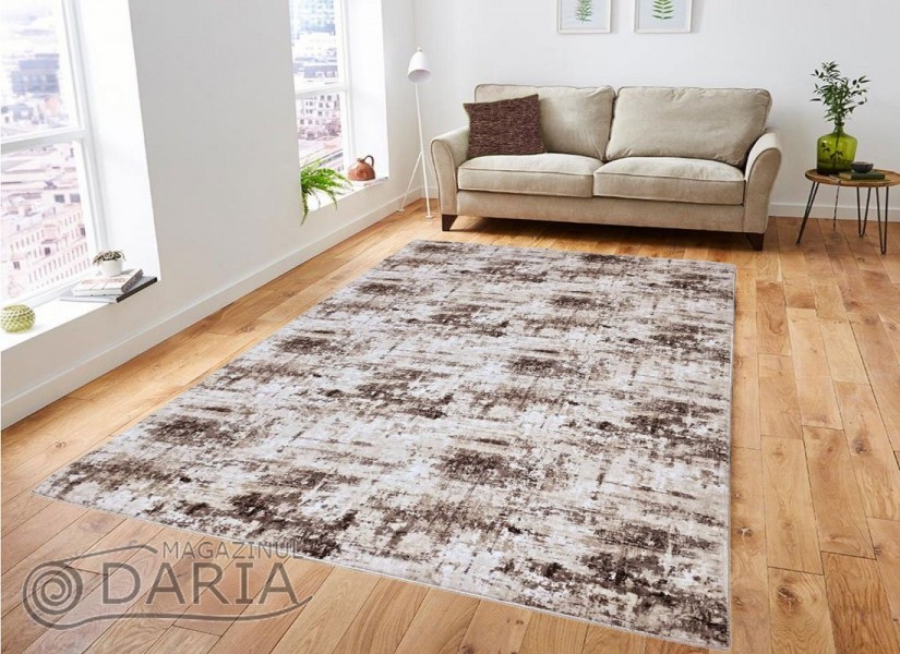 Covor tip mochetă PRESTIGE 6066 beige brown