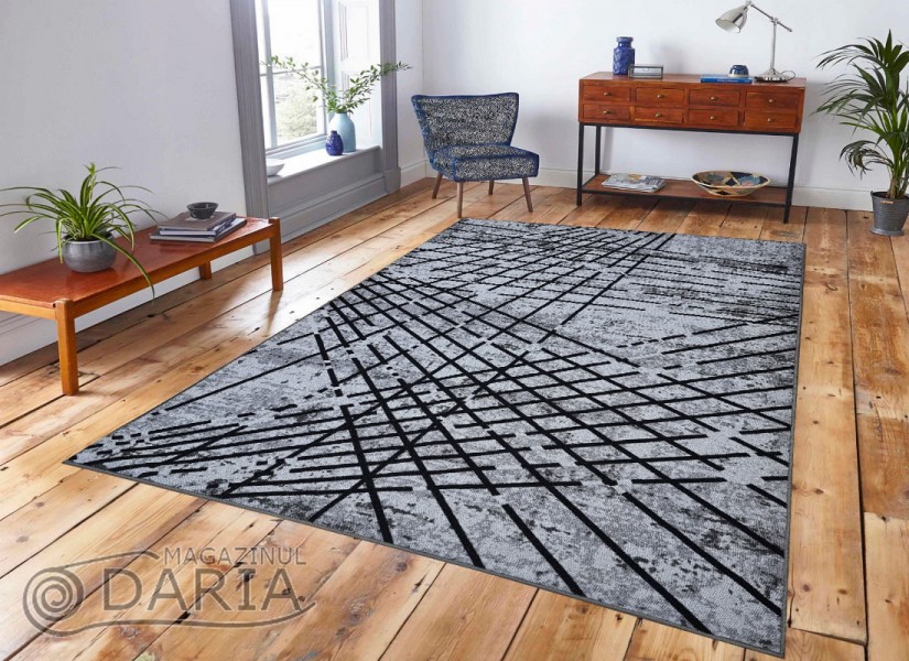 Covor tip mochetă ERIKA 8035 grey