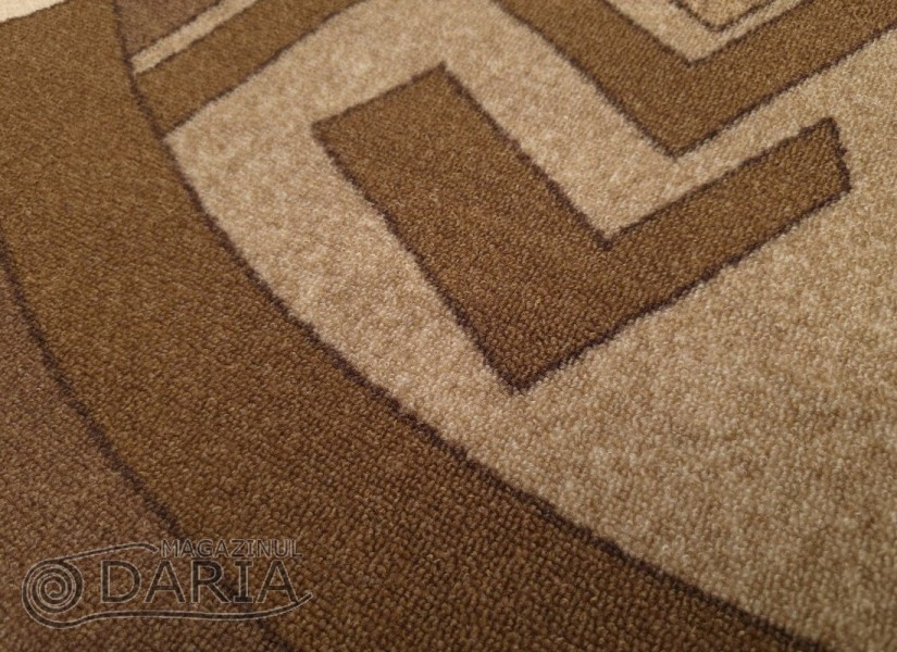 Covor tip mochetă ERIKA 8079 brown rotund