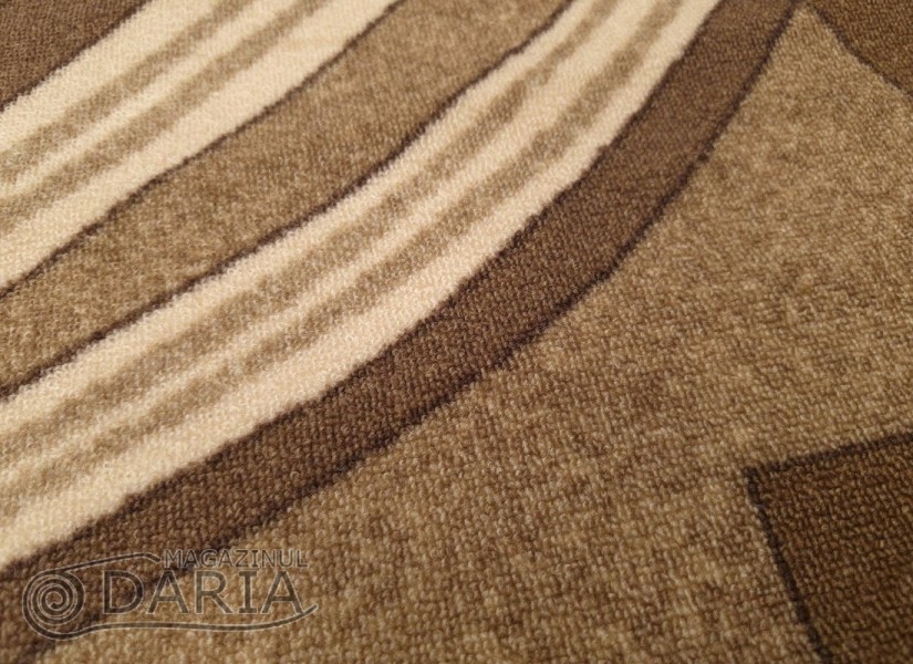 Covor tip mochetă ERIKA 8079 brown rotund