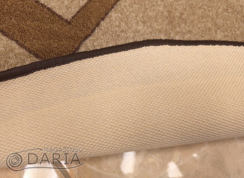 Covor tip mochetă ERIKA 8079 brown rotund