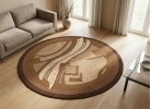 Covor tip mochetă ERIKA 8079 brown rotund