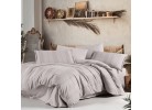 Ediție limitată set de pat Arakis light grey V6 din 100% bumbac ranforce
