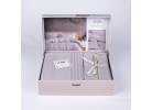 Ediție limitată set de pat Arakis light grey V6 din 100% bumbac ranforce