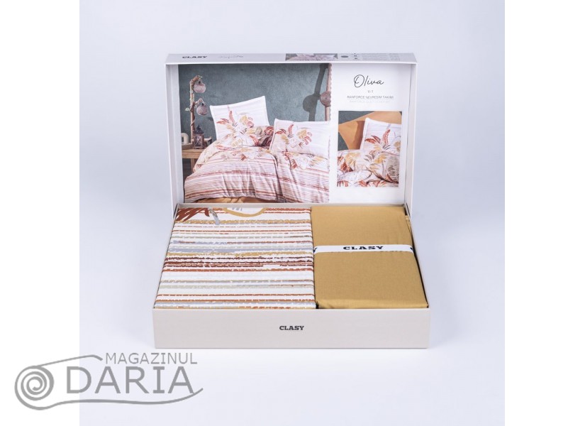 Lenjerie de pat ranforce Oliva belmond