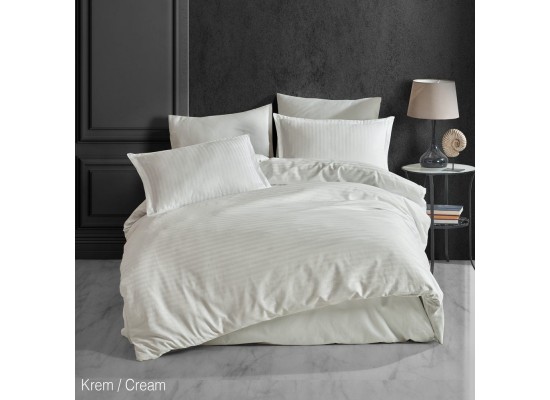 Lenjerie de pat Satin Stripe ecru/cream