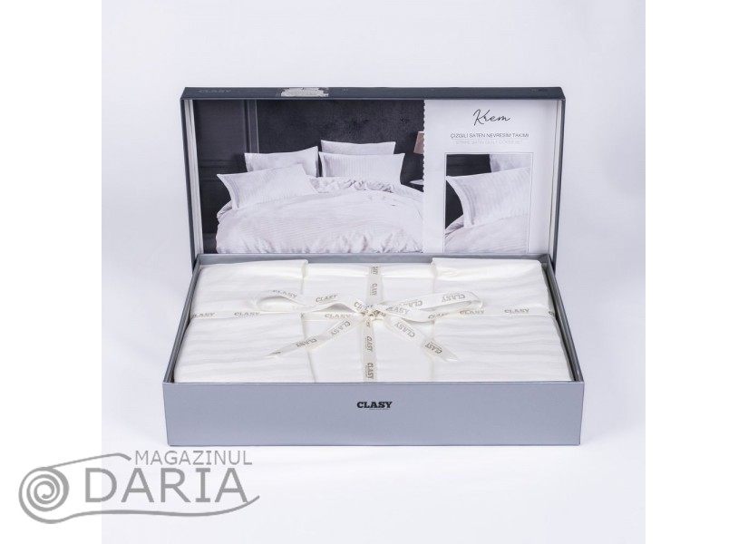 Lenjerie de pat Satin Stripe ecru/cream