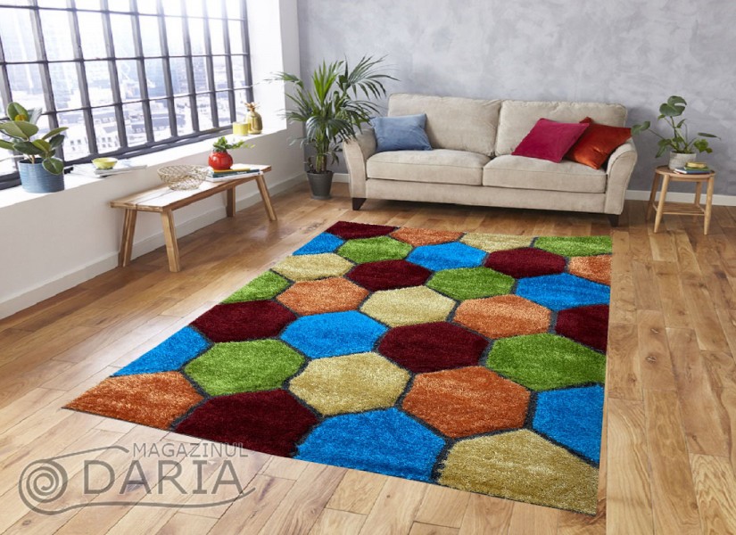 Covor 3D SHAGGY GRANDE 719 red