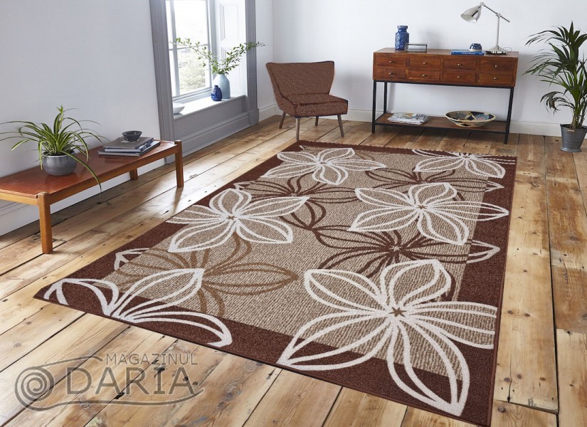 Covor tip mochetă ERIKA 8013 brown