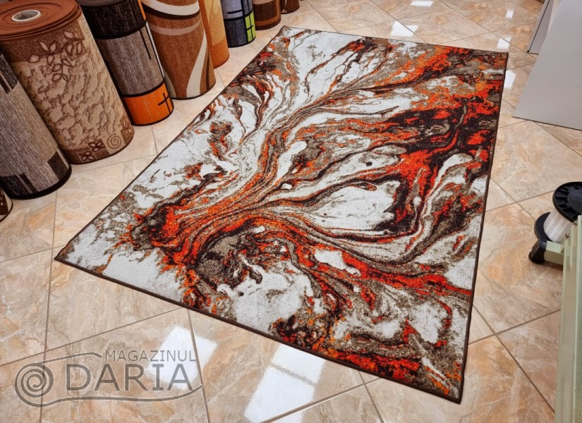 Covor tip mochetă ERIKA 8033 beige/orange