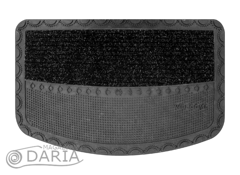 Covoras intrare Welcome pași negru