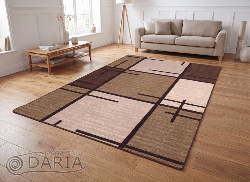 Covor tip mochetă ERIKA 8010 brown