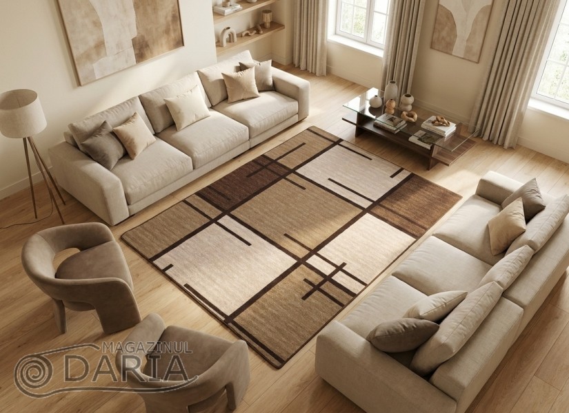 Covor tip mochetă ERIKA 8010 brown