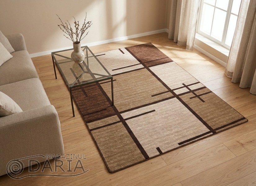 Covor tip mochetă ERIKA 8010 brown