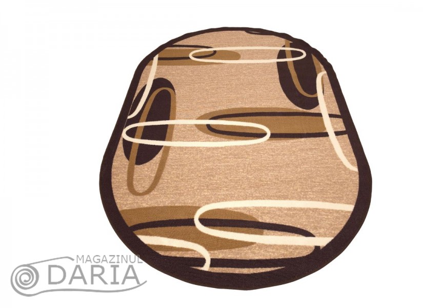 Covor tip mochetă ERIKA 8045 oval