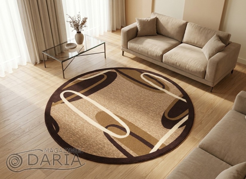 Covor tip mochetă ERIKA 8045 rotund