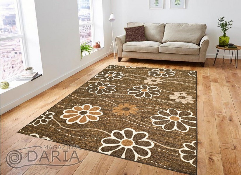 Covor tip mochetă ERIKA 8042 brown