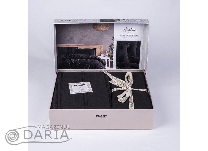 Ediție limitată set de pat Arakis smoked V4 din 100% bumbac ranforce
