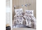 Lenjerie de pat ranforce Hafsa anthracite