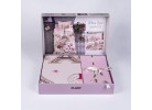 Lenjerie de pat ranforce Paris love pink