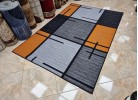 Covor tip mochetă ERIKA 8010 grey/orange