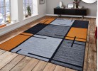 Covor tip mochetă ERIKA 8010 grey/orange
